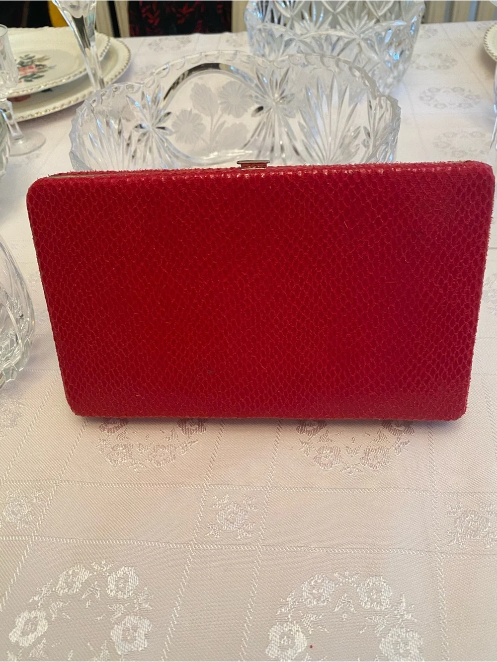 Nicole Lee Y2K Vintage Red Hot Studded clutch case